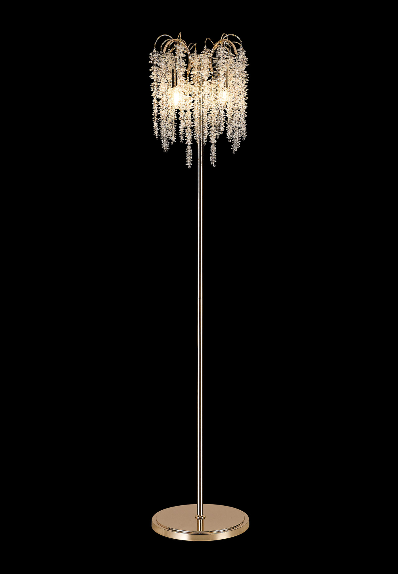 Wisteria French Gold Crystal Floor Lamps Diyas Designer Floor Lamps 